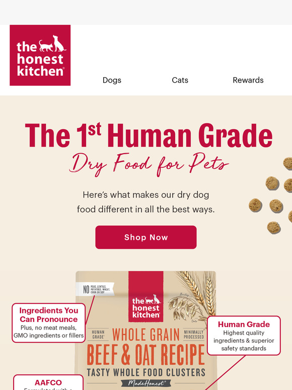 The 1st Human Grade Dry Dog Food 🐶