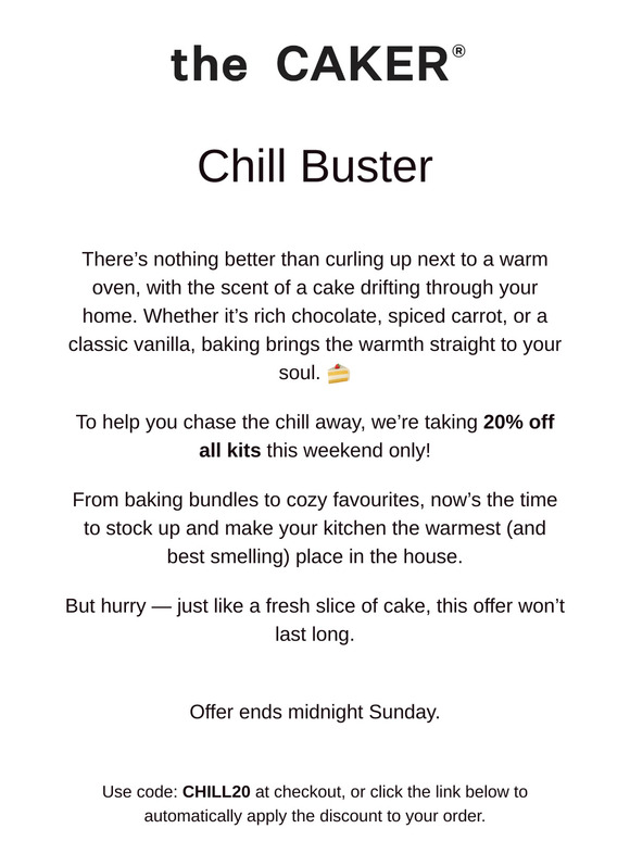 Chillbuster 20% off
