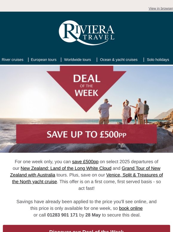 (Double!) Deal of the Week - Save £500pp