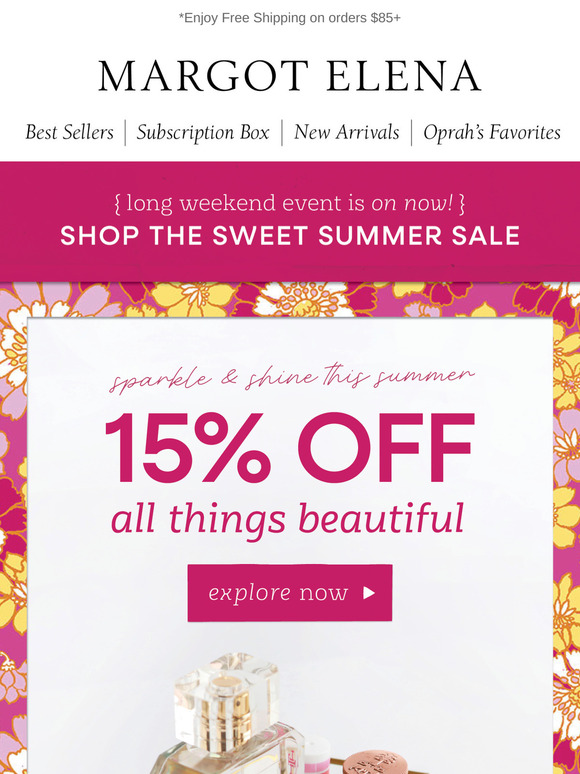 Shop 15% off SITEWIDE ☀️