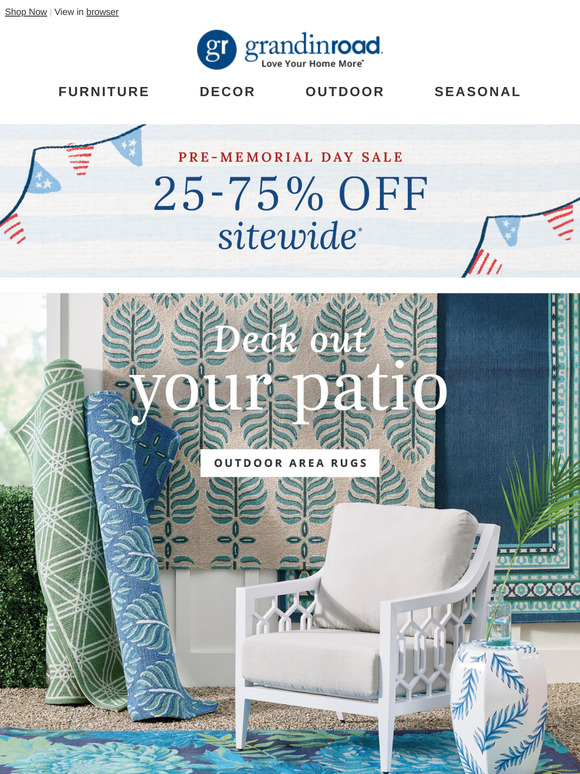 Ground your outdoor space with a stylish rug