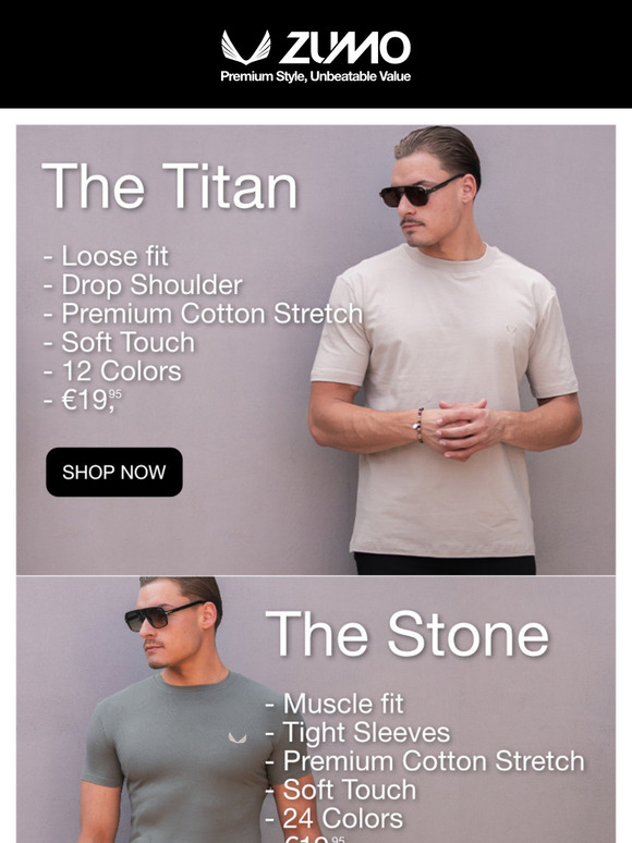 Vakantiegeld? | Fresh tees, all fits, all styles  👌