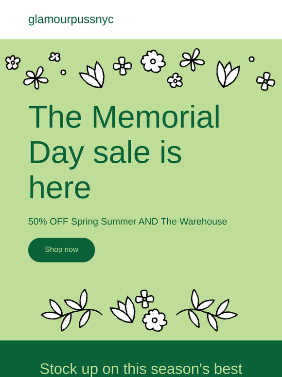 MEMORIAL DAY SUPER SALE