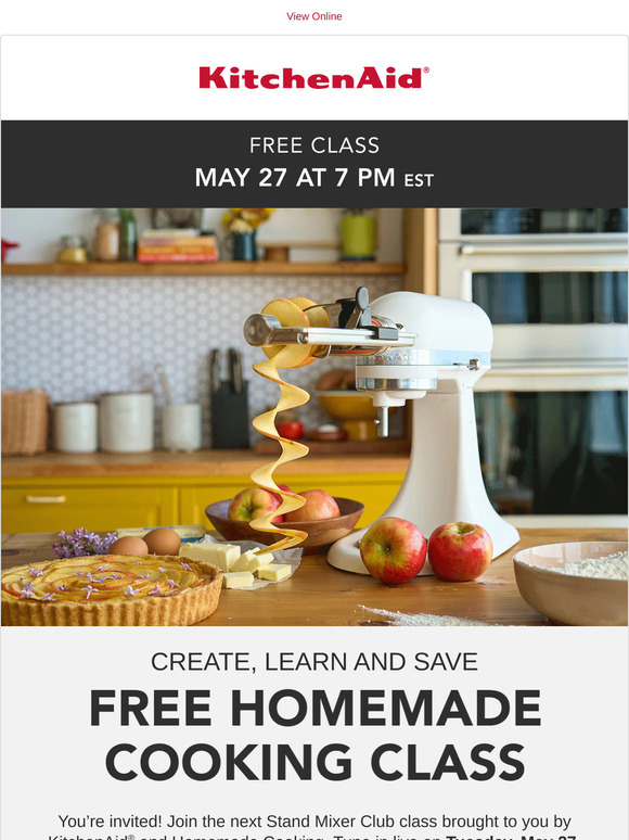 You’re invited! Free Stand Mixer Club cooking class