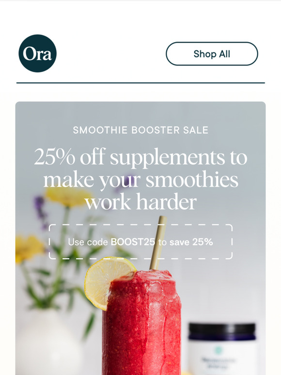 Smoothie season = 25% off your favorites 🥝