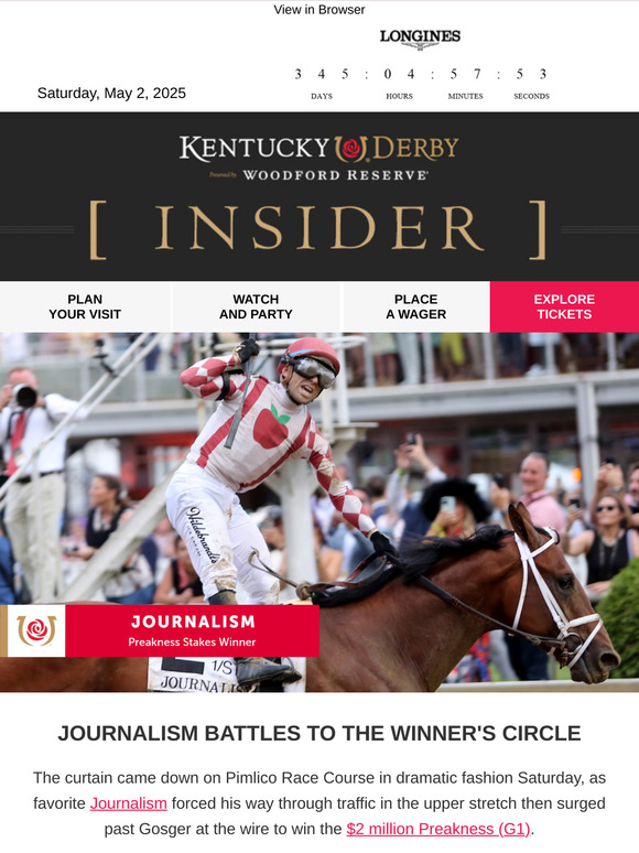 Journalism Wins a Thrilling Preakness Stakes