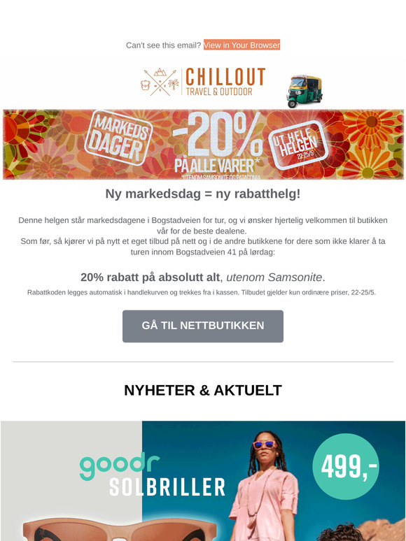 Ny markedshelg: 20% rabatt på alt* i nettbutikken!