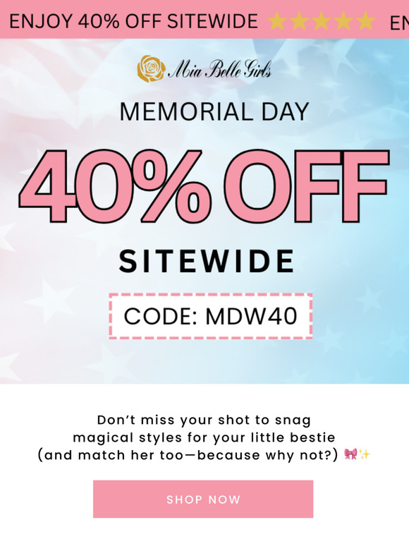 MEMORIAL DAY SALE STARTS NOW! ❤️💙🤍