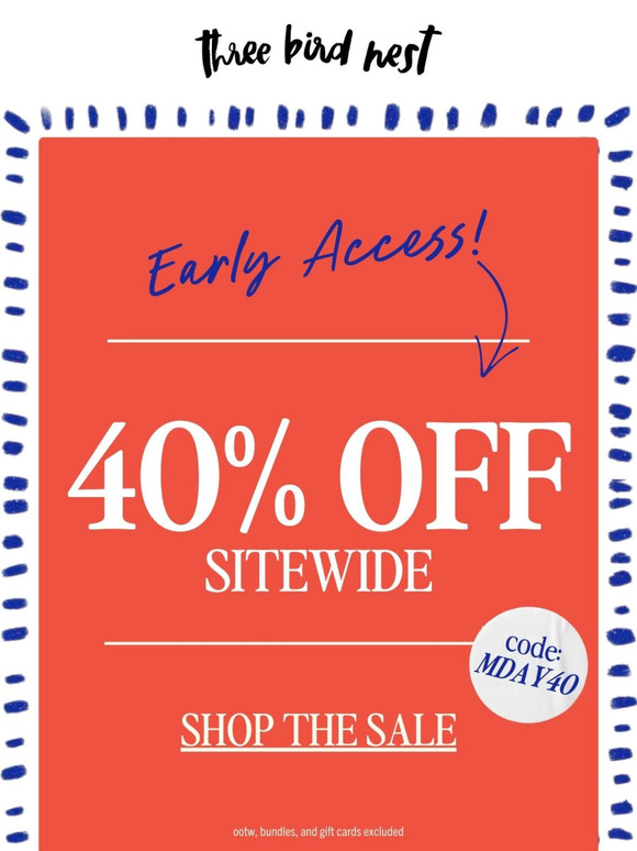 40% Off Starts NOW ⚡️