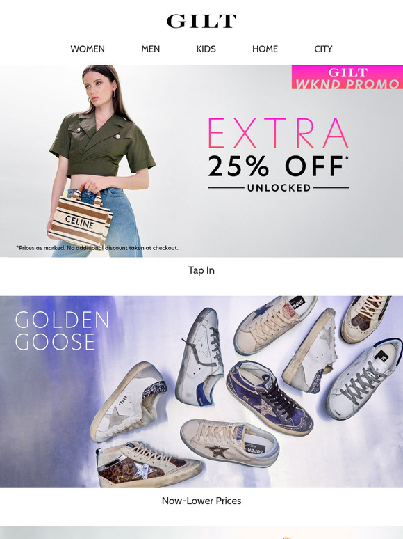 Extra 25% Off Unlocked | Golden Goose