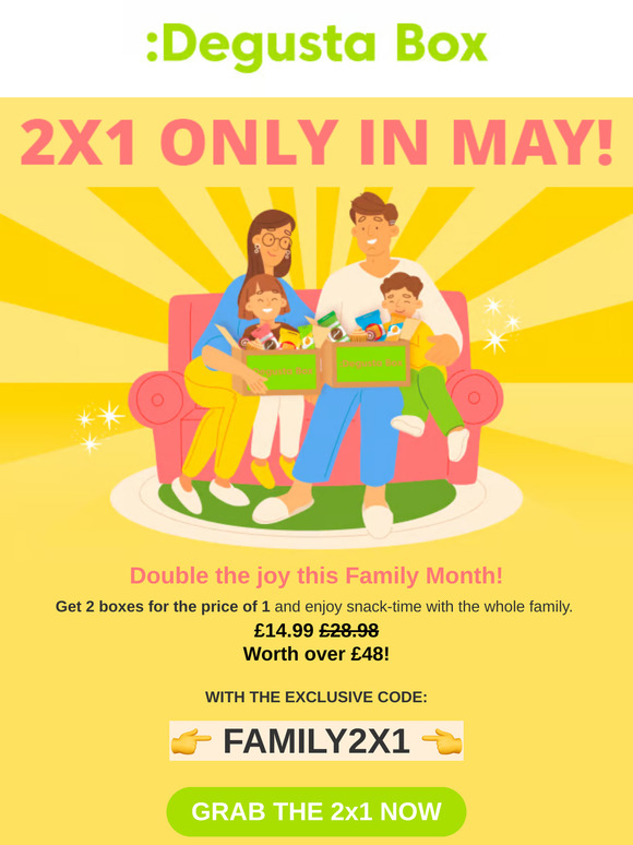 2x1 ON ALL MAY BOXES