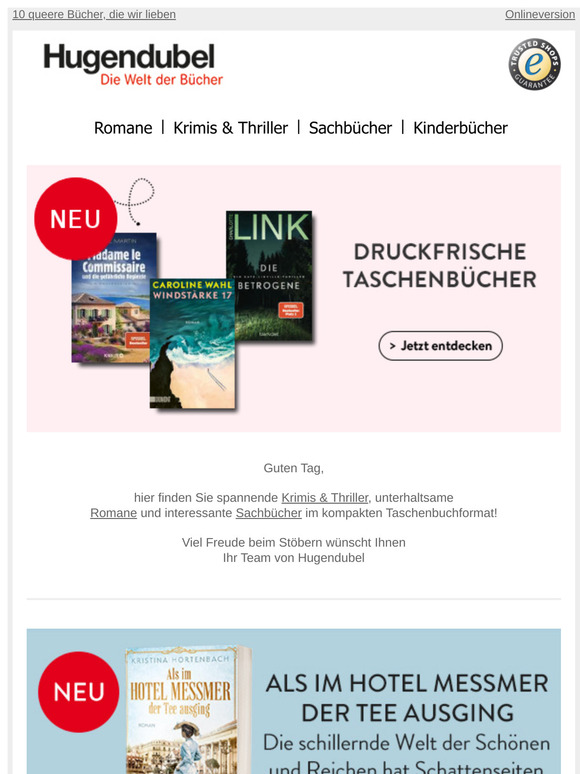 📖 Guten Tag, Taschenbuch-Empfehlungen für Sie