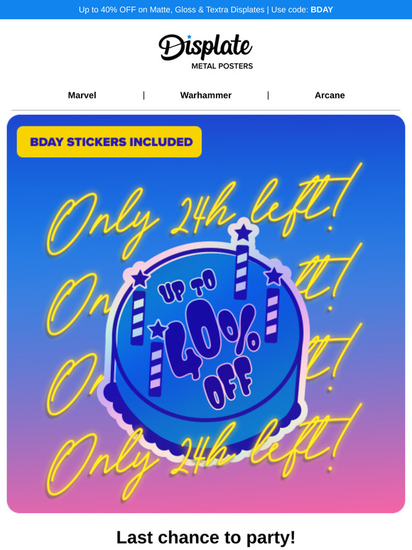 ⌛ Up to 40% OFF – only 24h left!