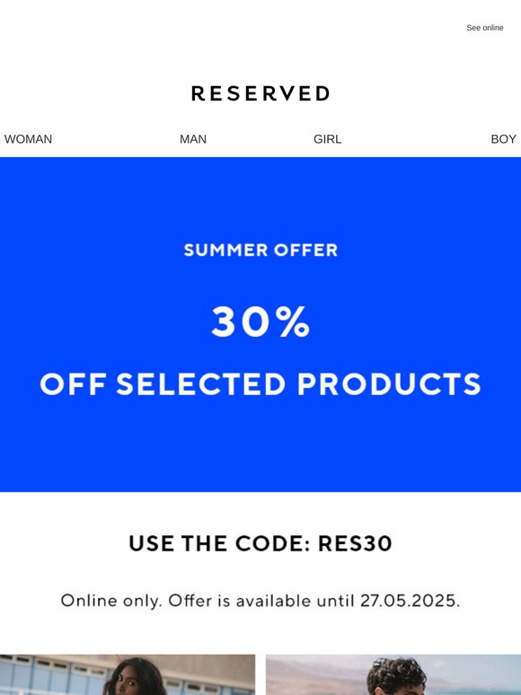 📢 Your Summer Wardrobe, Now 30% Off