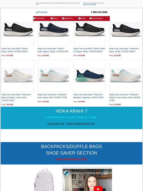 Hoka Arahi 7 - Lowest Price this Season!