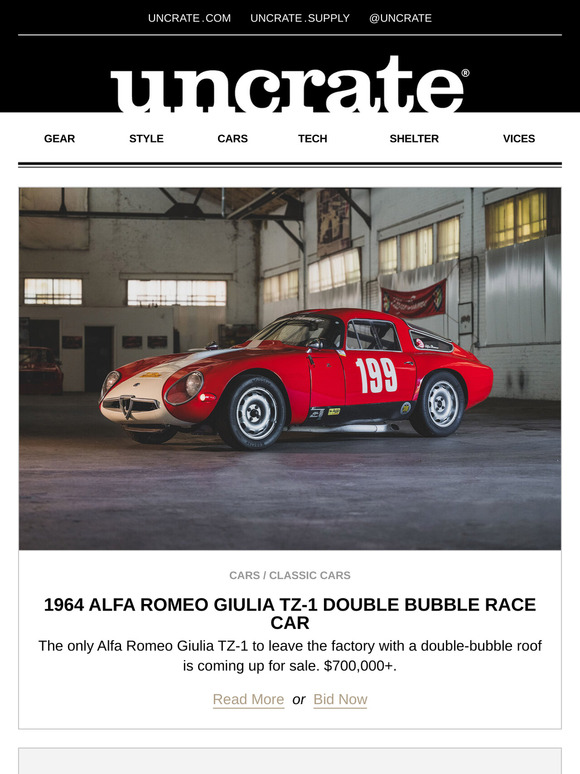 1964 Alfa Romeo Giulia TZ-1 Double Bubble Race Car & more