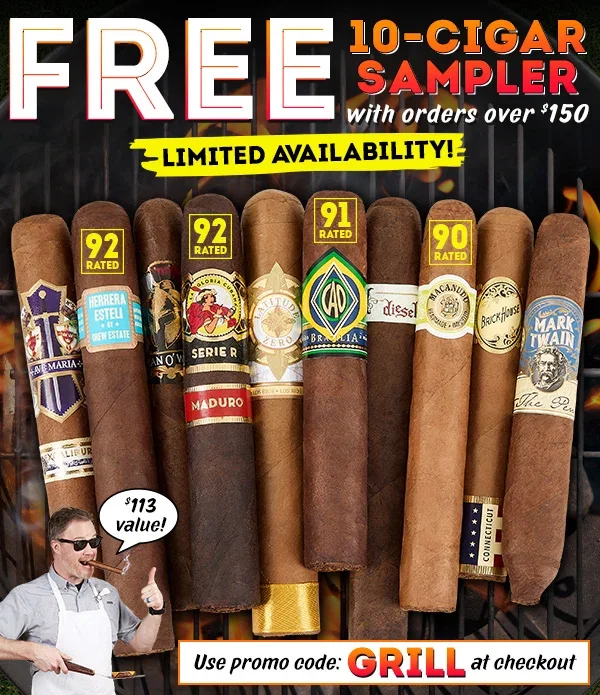 FREE 10-Cigar Sampler - On Orders $150+