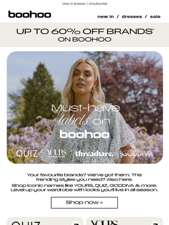 Up to 60% off iconic brands 🛍️
