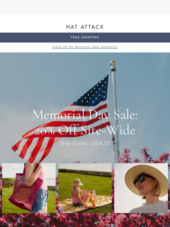 Memorial Day: 20% off site-wide!