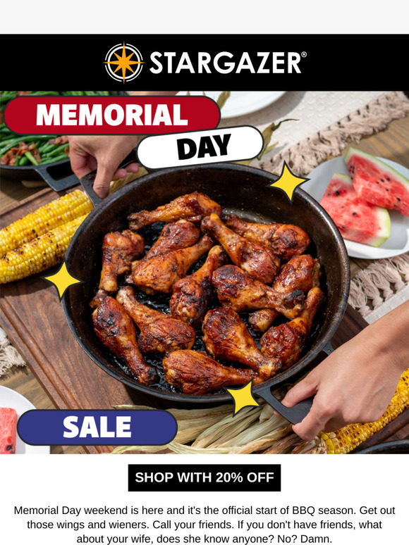 Kick Off BBQ Season with 20% Off 🔥