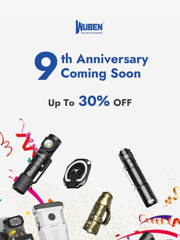 Wuben 9th Anniversary: ​​3 days left！ 🎉