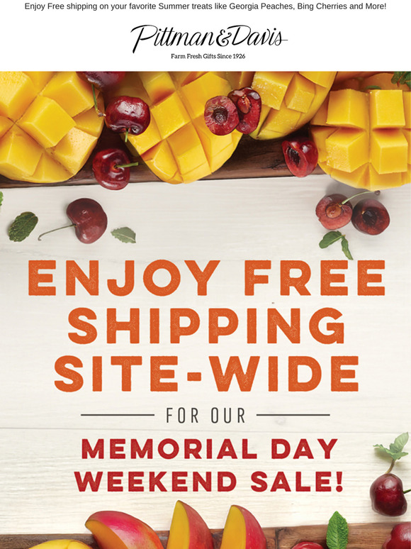 FREE Shipping Site-Wide is Happening Now for Memorial Day Weekend!