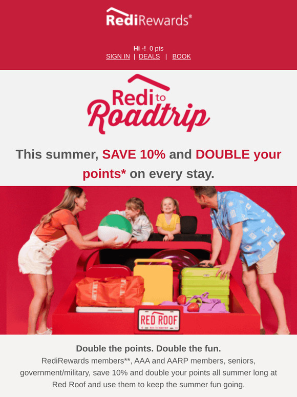 Register Now for our Double Points Promotion