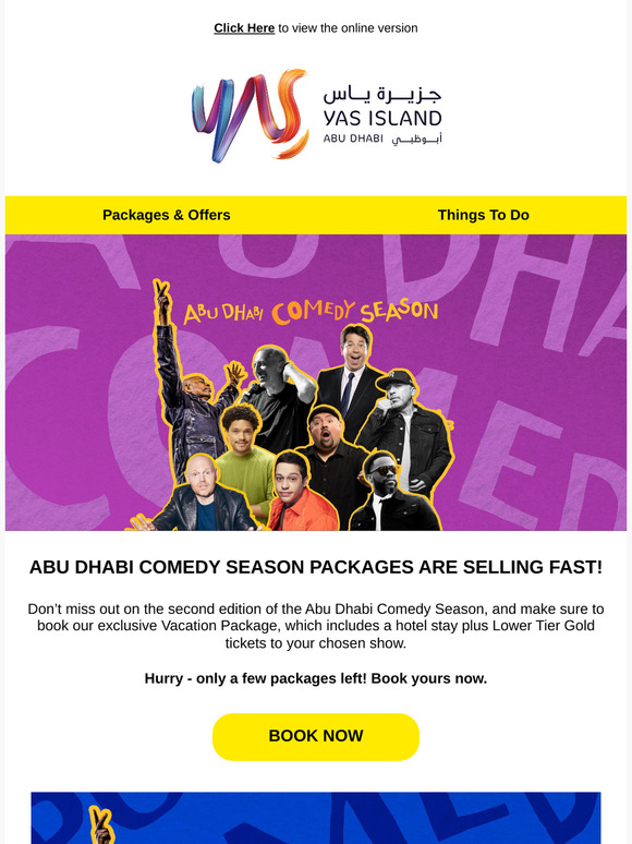 Last Chance to Catch Dave Chappelle, Bill Burr, and More on Yas Island! 🎭 🎤