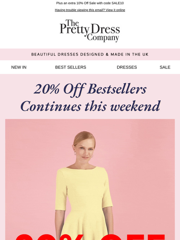 20% Off Bestsellers, continues this weekend with code BEST20