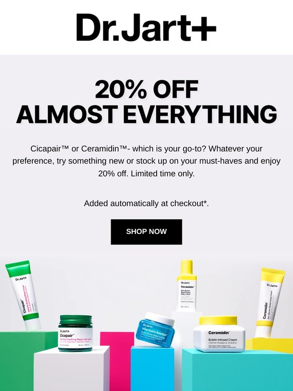 Enjoy 20% OFF almost everything!