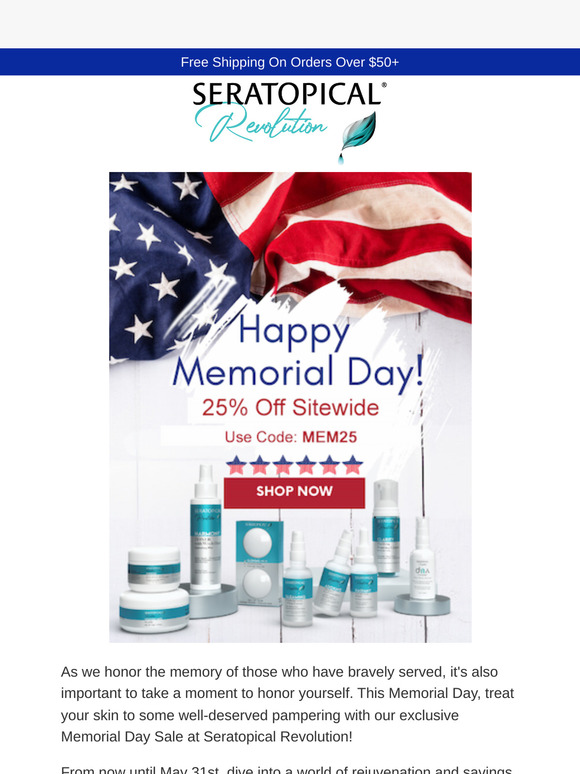 🎖️MEMORIAL DAY - Giving Thanks & 25% Off Sitewide!!