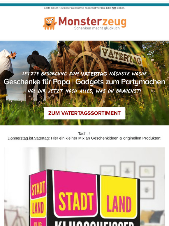 Deine Last Minute Vatertagsbestellung!! Bestes für Papa & Party abgreifen!!