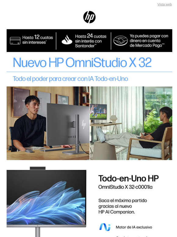 🖥️ Conoce el nuevo HP OmniStudio X de 32": Rendimiento sin límites