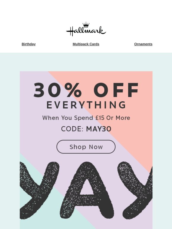 30% OFF EVERYTHING! ⚠️