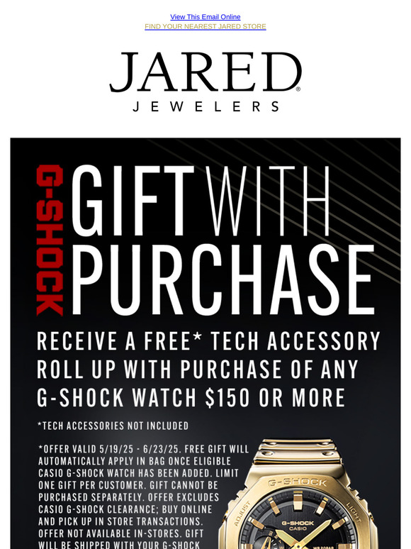 Online Only! Free* Gift with Purchase of Select G-SHOCK Watches