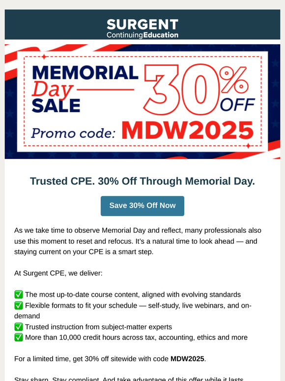 This Weekend, Save 30% on Trusted CPE