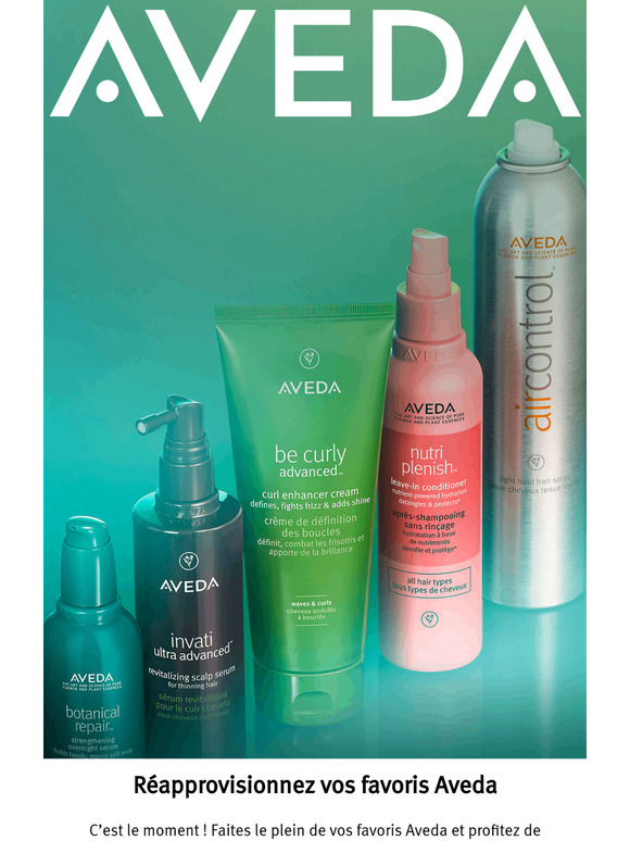 Profitez de 20 % de réduction beauté pure, style sans effort — Les favoris d’Aveda