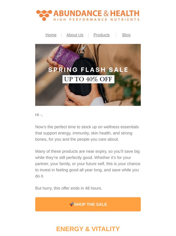 🌿Your Spring Wellness Reset – Up to 40% Off!