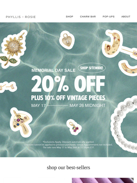 Last Full Weekend to Save 20% + 10% on Vintage!