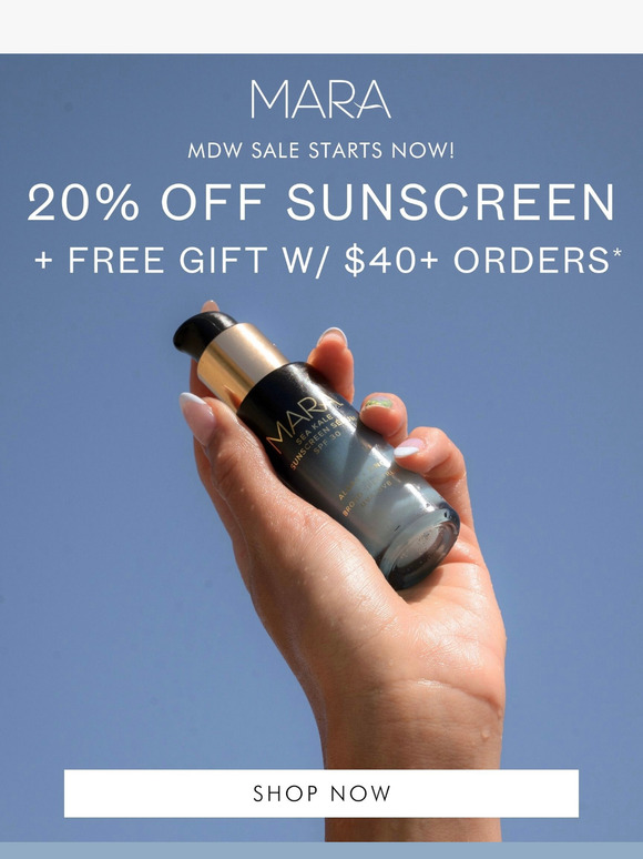 20% OFF SUNSCREEN