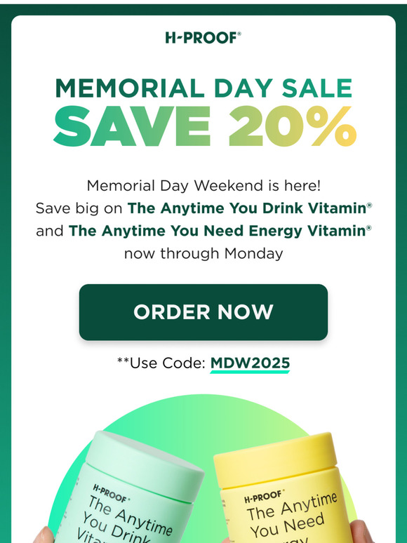 SAVE 20% ☀️ Memorial Day Sale