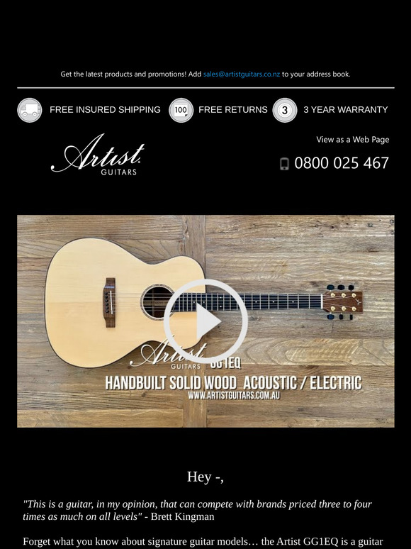 A Once-In-A-Lifetime Handbuilt Guitar.