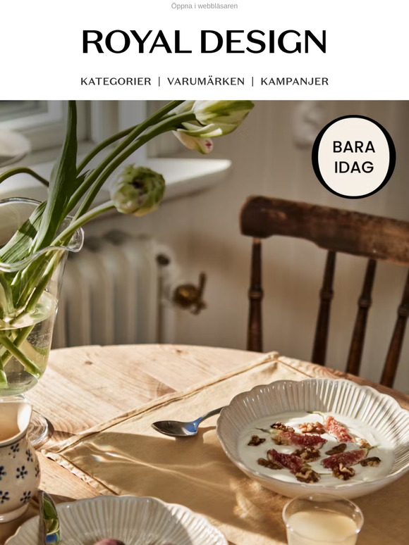 40% på utvalda inredningsdetaljer & textil – bara idag!