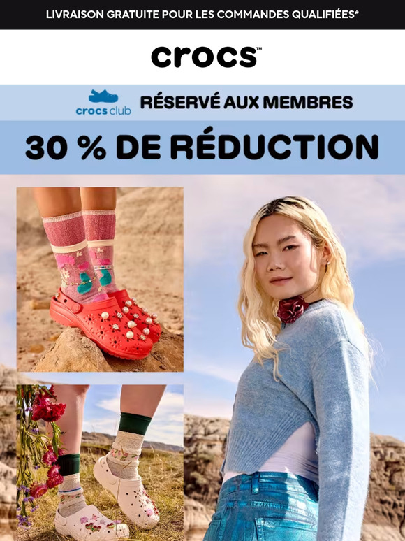 Ne ratez pas les promos des membres du Club Crocs !