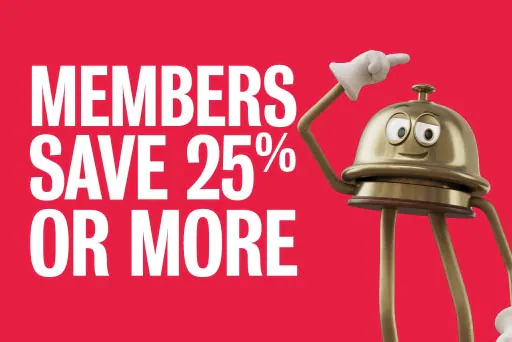 Shop our Summer Getaway Sale with 25% or more off select hotels for members.