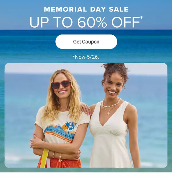 Memorial Day Sale, up to 60% off. Get coupon.