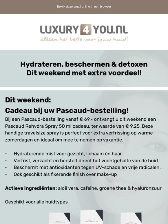 Hydrateren, beschermen & detoxen – dit weekend met extra voordeel