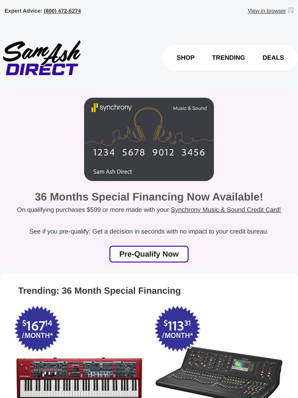 Don't Miss Out: 36 Month Special Financing Available Today!