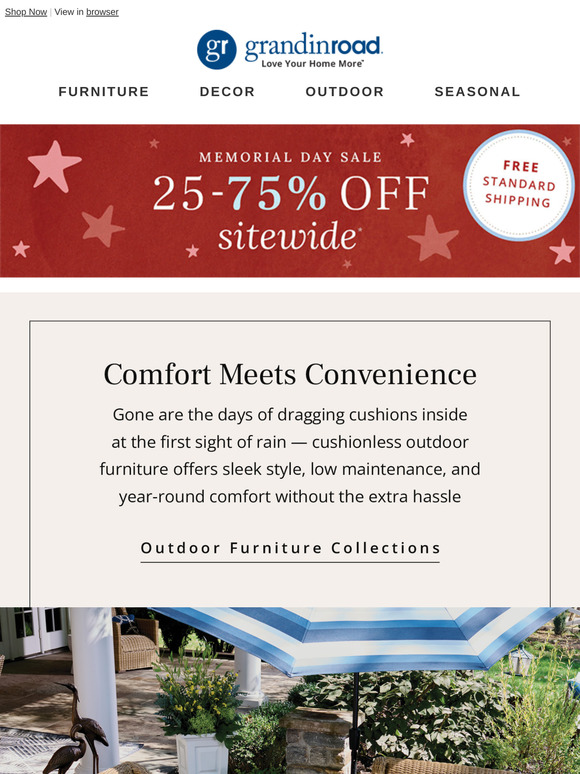 ⭐⭐⭐⭐⭐ Cushionless outdoor furniture