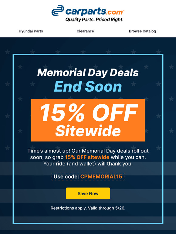Don’t Let This Deal Drive Off 🚗 💨 15% OFF